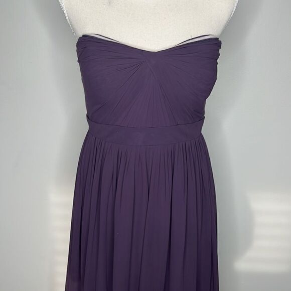 Jenny Yoo Collection Deep Purple Maxi Strapless Wedding Dress Size 10 - Picture 6 of 8